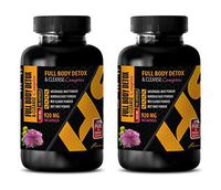 Body Cleanse Vitamins - Full Body Detox and Cleanse Complex 920 mg - Milk Thistle Seed Capsules - 2 Bottles 200 Capsules