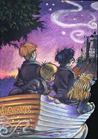 Harry Potter"Journey to Hogwarts" Writing Kit: 1 Die-Cut Notecard, 1 Envelope, 1 Stamp