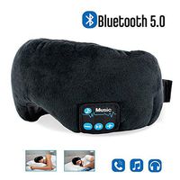 Bluetooth Sleep Eye mask Headphones- Adjustable and Washable- Noise Cancelling Sleeping Eye Mask Bluetooth, Built in Speakers, Microphones, Hands Free, for Sleeping, Meditation, Travel. by: Lomon USA