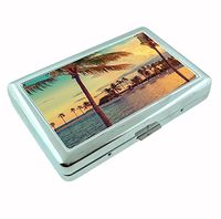 Miami Beach R1 Hip Silver Cigarette Case Id Holder Metal Wallet 4" X 2.75" RFID Protection