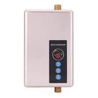Aufee Electric Water Heater, Mini Lightweight Instant Electric Water Heater Tankless Shower Hot Water System Kitchen Rest Room Bathroom(Golden)