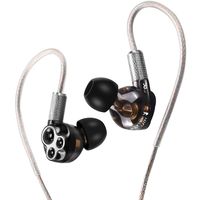 HiFi Walker A6 Triple Driver in-Ear Headphones Hi-Res Headset with High Resolution, Stereo Bass & Crystal Clear Sound, Mic and in-Line Remote Volume Control, High Fidelity for Smartphones/PC/Tablet