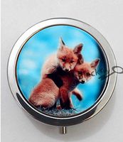 BlackKey Animal Fox 3-Compartment Decorative Pocket Gift Box Case Organizer for Pill, Color 1 -413