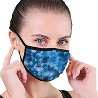 Premium Earloop Face Cover, Dustproof Pollenm Face and Nose Cover with Adjustable Elastic Strap - Windproof Deep Sea Jellyfish Blue Half Face Mouth Cover