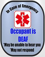 Deaf ASL Medical Alert Safety Decal Sticker