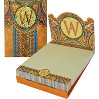 W Monogram Punch Studio Paisley 75-Page mini notepad - magnetic closure jewel on tab