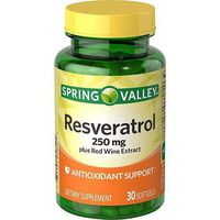 Spring Valley Resveratrol Plus Red Wine Extract Softgels, 250mg, 30 count by Spring Valley