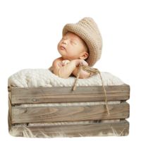 Baby Photography Props Cowboy Hats Photo Shoot Outfits Crochet Costume Boy Girl Knitted Hat (Beige)