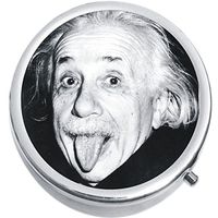 Albert Einstein Silly Medicine Vitamin Pill Box