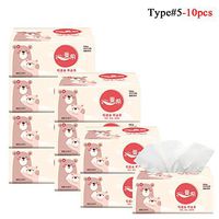 NAIZEA 3-10 pcs Toilet Paper, Napkin Paper Essential Multifold Paper Towels, Bath Tissue Family Roll Paper Ultra-Soft Tissue, Professional Series Premium Soft 3 4 5 Ply Standard for Household (10)