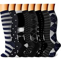 CHARMKING Compression Socks 15-20 mmHg is BEST Graduated Athletic & Medical for Men & Women Running, Travel, Nurses, Pregnant - Boost Performance Blood Circulation & Recovery(Large/X-Large,Assorted 7)