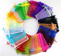 48 pcs Organza Bags in 3x4" -Mix Color Satin Drawstring Organza Pouch Wedding Party Favor Gift Bag Jewelry Watch Bags