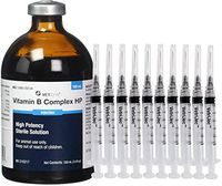 Vet One Vitamin B Complex High Potency (Value Pack) for Goats, Cattle, Swine, Sheep & Dogs 100 mL with (10) 3 mL/cc Luer Lock Syringes 22g x 1.0" Needle & Caps - Supplemental Source of Vitamin B