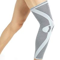 Neotech Care Leg and Knee Support Sleeve (1 Unit) - Bamboo Fiber Knitted Fabric - Elastic & Breathable - Medium Compression - Grey Color (Size XS)