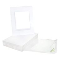 Golden State Art, Acid Free, Pack of 50 11x14 White Picture Mats Mattes with White Core Bevel Cut for 8x10 Photo + Backing + Bags