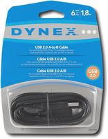 Dynex - 6' USB 2.0 A/B Cable DX-C114194