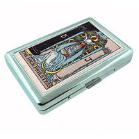 Tarot Card The High Priestess S3 Silver Cigarette Case Metal Wallet Id Holder 4" X 2.75" RFID Protection