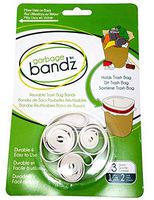 Garbage Bandz Reusable Elastic Rubber Bands for Trash Cans, 3-Pack (9 Pieces)
