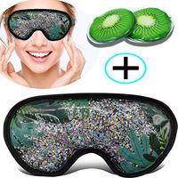 HiFineCare Cold&Hot Eye Mask Gel Bead Cooling Eye Mask for Eyes Puffy Assisted Sleep and Other Problems for Eye Reusable Plush Eye Ice Pack for Hot Cold Therapy (2)