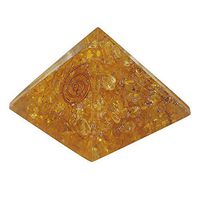 Crocon Yellow Onyx Orgone Pyramid for Yoga Energy Generator Reiki Healing Balancing Chakra Spiritual Meditation Decor Size: 2.5-3 Inch