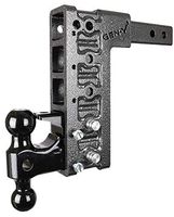 Drop Hitch by Geny 525 16,000 Lb 10" Drop Raise Hitch 2" Receiver Hitch, Dual-ball Pintle Combo Hitch, Black, 16 x 12 x 4 inches