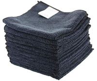 Microfiber Cleaning Towels by MIMAATEX-12 Piece Pack-12x12 Inches - Household Cleaning Towels (Black)