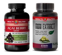 antioxidant Organic - ACAI Berry - NONI - noni Capsules 500mg - 2 Bottles Combo 120 Capsules