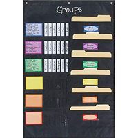 Really Good Stuff Small Group Management Pocket Chart - Keep Small Groups Organized and On Task - Help Groups Run Independently - Grommets and Magnetic Strip for Easy Hanging, 26 3/4" x 40 3/4"