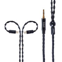 8 Core Silver Plated Earphone Cable, Black Upgrade 2PIN Detachable Earphone Cable Replacement Earphone Wire for ZS10 ZSN PRO ZSX ZS6 ZS5 ZSR ZST AS16 TRN V80 V90 TFZ C12 C10(3.5MM, 2 Pin)