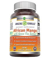 Amazing Formulas - African Mango with Green Tea Extract Dietary Supplement - 500 Milligrams - 120 Capsules - Supports Healthy Weight - Promotes Better Immune Function