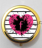 BlackKey Letter F 3-Compartment Decorative Pocket Gift Box Case Organizer for Pill, Color 2 -1356