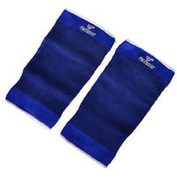 Dimart Pair Sports Protection Striped Elastic Knee Support Sleeve Brace Blue Black