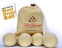 Wool Laundry Dryer Ball by Mili Felt- Reusable Extra Large Premium Natural Fabric Softener, Reduces Clothing Wrinkles, Eco-Friendly ~ Made of 100% Pure New Zealand Wool ~ Made in Nepal
