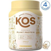 KOS Organic Plant Based Protein Powder – Raw Organic Vegan Protein Blend, 1.3 Pound, 15 Servings (Vanilla)
