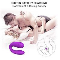 U-Shape Couples Pleasure Toys U-Shaped Double Toy 6 Vibr'antion Modes Powerful Mssager Wireless Remote Control Oral U-Shaped Rechargeable & Privacy Provocative Couples Lovely Purple Toys