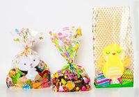 Easter Cello Gift Bags, Cute Assorted Designs, Easter Party Giveaway Treats, 75 count, 11.5 x 5 in