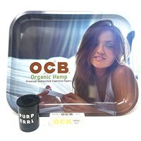 OCB Rolling Tray Large with OCB Sophistique Rolling Papers (Girl Rolling)