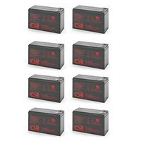Quantity: 8 CSB HR1234WF2 12 Volt/9 Amp Hour (34 Watts) Sealed Lead Acid Battery w/0.250" Fast-on Terminals
