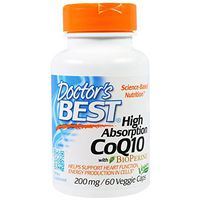 Doctor's Best, High Absorption CoQ10 with BioPerine, 200 mg, 60 Veggie Caps - 2pc