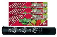 Herb Airtight Tube Pocket Protector with Juicy Jay's Strawberry Kiwi 1.25 Flavored Hemp Rolling Papers 3 Count DC Crafts Nation- Ganesha