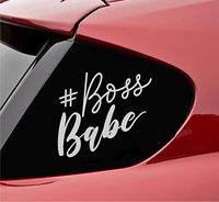 Hashtag Boss Babe #Boss Babe Vinyl Decal Sticker (Satin Silver)