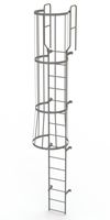 Tri-Arc WLFC1215 15-Rung Walk-Thru Fixed Steel Ladder with Cage