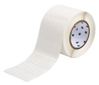 Brady THT-87-498-5 0.5" Width x 1.437" Height, B-498 Vinyl Cloth, Semi-Gloss Finish White Thermal Transfer Printer Label (5000 per Roll)