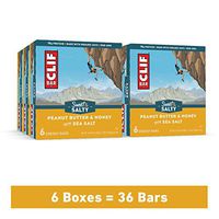 Clif Bar Energy Bars - Bulk Snacks - Peanut Butter & Honey w/ Sea Salt (6 Packs, 36 Total Protein Bars)