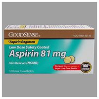 Good Sense Aspirin Low Dose 81 mg 120 Tabs
