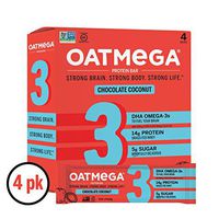 Oatmega Protein Bar, Chocolate Coconut, 1.8 Ounce (Pack of 4)