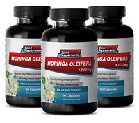 Weight Loss Supplements for Women That Work - Moringa OLEIFERA Extract - Moringa oleifera 1200mg - 3 Bottles 180 Capsules