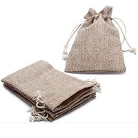 ToBeIT 25 pcs Burlap Gift Bags with Drawstring for Wedding Party Favors Craft Jute Sacks Project Jewelry Pouches (Brown 25)