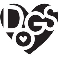 ANGDEST Dog Lover's Heart (Black) (Set of 2) Premium Waterproof Vinyl Decal Stickers for Laptop Phone Accessory Helmet Car Window Bumper Mug Tuber Cup Door Wall Decoration