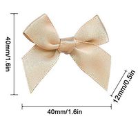 9 Color Pre-Tied Bisque Satin Gift Bows (Pack of 50)